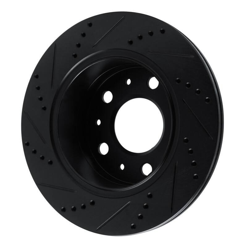 Ram Promaster 2500 Brake Rotor (1) - Rear Right - R1 Concepts - Drilled & Slotted - Black - `14-`21